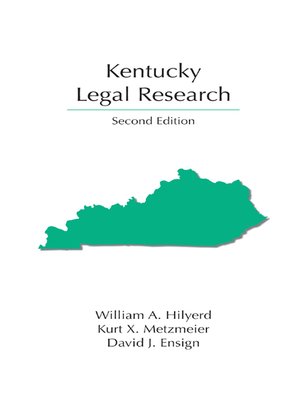 cover image of Kentucky Legal Research